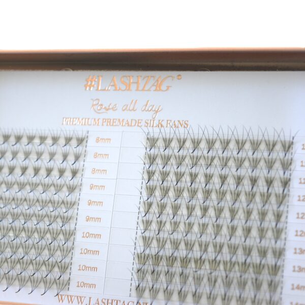 Rose All Day Premium Premade Silk Fans 4D D Krul